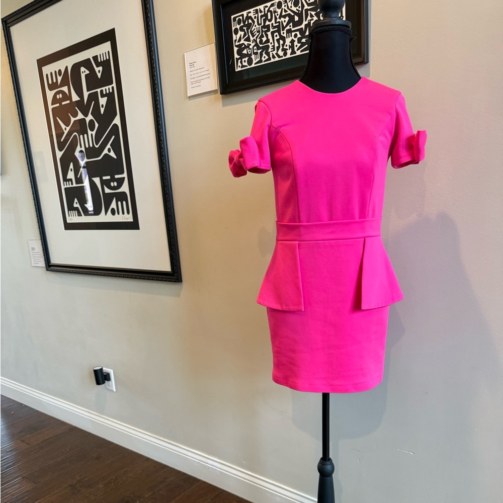 Fernando Wong Custom Electric Pink Dress- size Girls 12/14/16